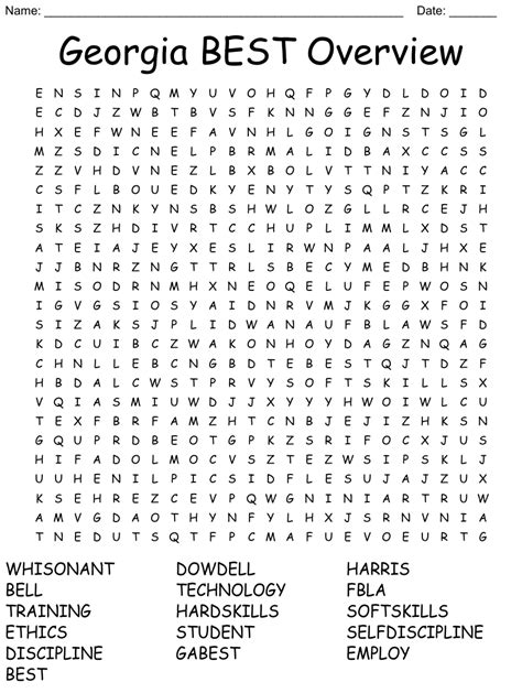 Georgia Best Overview Word Search Wordmint