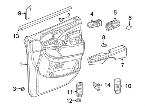 Dodge Grand Caravan Door Interior Trim Panel Front Code
