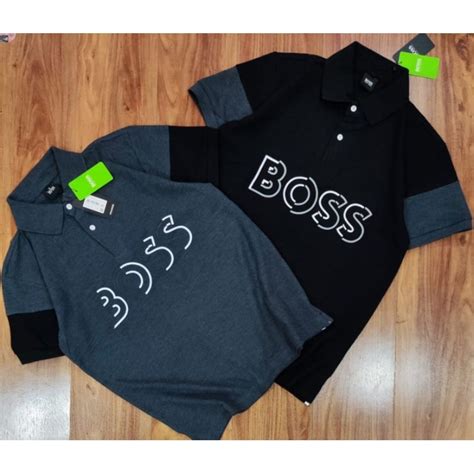 Jual Kaos Kerah Polo Shirt Branded Kombinasi Warna Hitam Abu Gelap