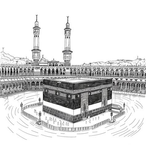 La Kaaba Sagrada En La Meca Arabia Saudita Ilustraci N Vectorial