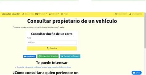 Consultar Dueño De Vehículo Por Placa 2025 Ecu11