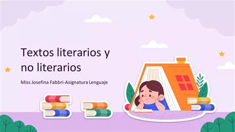 Ppt Textos Literarios Y No Literarios Profe Social