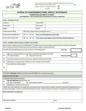 Fillable Online Form Checked Scanned MAZE Code APPEAL FINAL RESULT