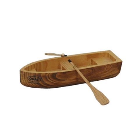 Ogas 2205 Holzboot Fischkutter 19x8 cm aus Holz Holzspielzeug für Kinder