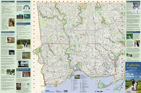 Parks and walking trails West Toronto map - Map of parks and walking trails West Toronto (Canada)