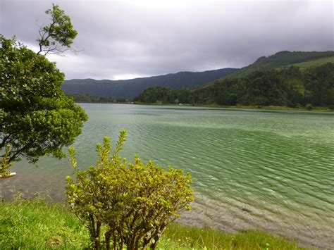 Lagoa Verde Sete Cidades Lacs Sete Cidades Sept cités São