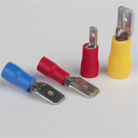 Oem Red Blue Yellow Mdd Copper Pre Insulating Male Spade Terminal Mdd