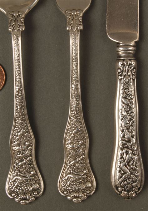 Lot 147 5 Pcs Tiffany Sterling Flatware Japanese And Olymp Case Auctions