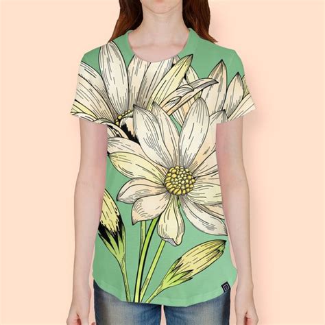 «daisy Flower Womens All Over T Shirt By Mikart Exclusive Edition