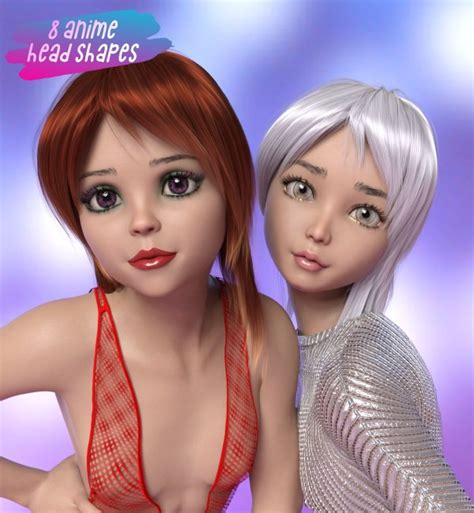 8 Anime Head Morphs For G8F Vol 1 3d Models For Daz Studio And Poser