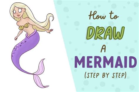 How To Draw A Mermaid Draw Cartoon Style