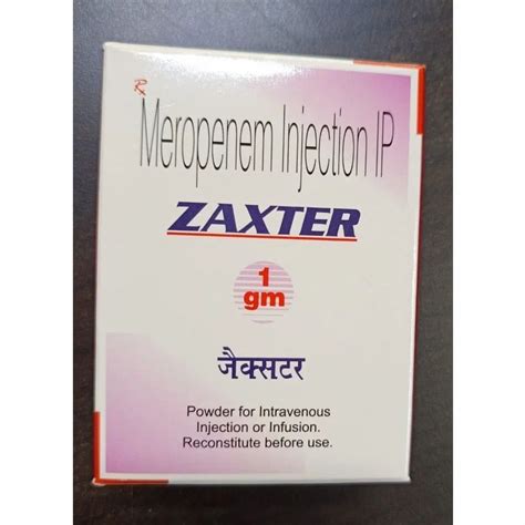 Zaxter 1gm Meropenem Injection At Rs 220 Vial Pharmaceutical Injection In New Delhi Id