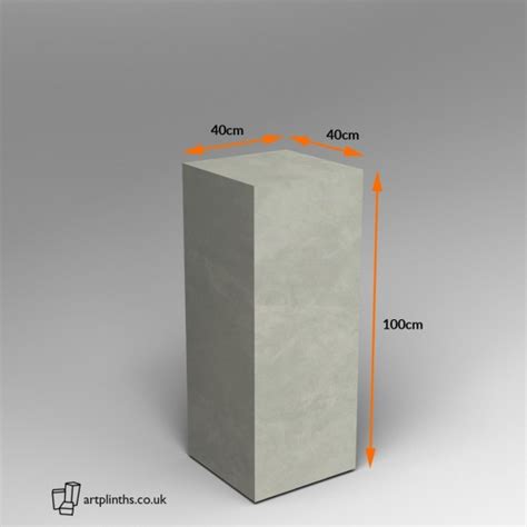 Concrete Effect Plinth Pedestal Or Display Column 100h X 40w X 40d Cm