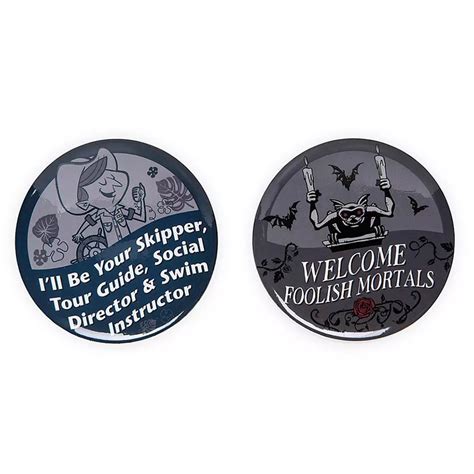 Disney Parks Button Set Jungle Cruise The Haunted Mansion