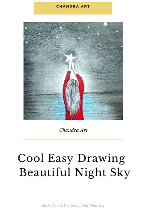 Drawing Beautiful Night Sky Easy With Pencils And Marker | Night sky drawing, Beautiful night ...