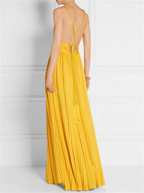 Louise Paris RACHEL ZOE Robe de soirée KIM longue dos nu jaune