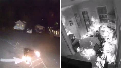 WATCH Arson Suspect Sets Self On Fire During Burglary Wcnc