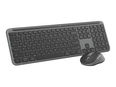 Logitech Mk955 Signature Slim Wireless Keyboard And Mouse Combo For Larger Hands Quiet Typing