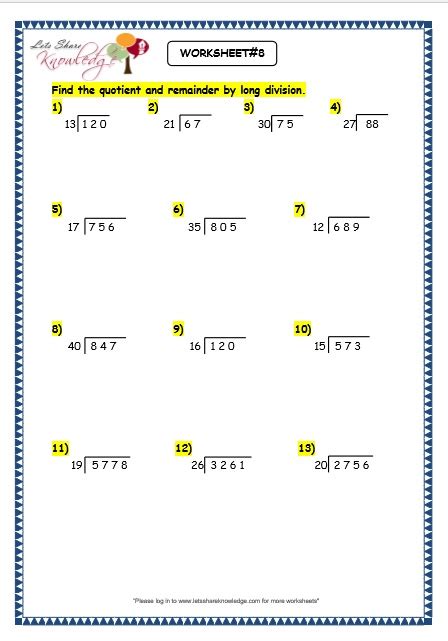 Division Worksheets Digit By Digit