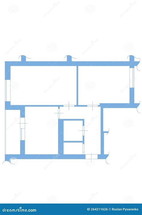 Apartment Plans House Room Layout Home Floorplan Royalty Free Stock