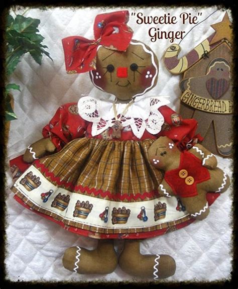 Primitive Lg Raggedy Gingerbread Doll Cookie From Ginger Creek