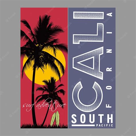 Premium Vector Vector Surf California Beach T Shirt Design