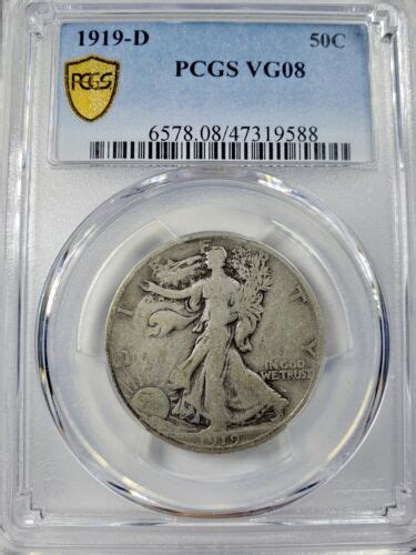 1919 D Walking Liberty Half Dollar PCGS VG08 EBay