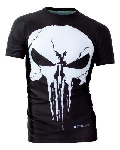 Playeras Gym Crossfit The Punisher Marvel Fitness Licra Envío gratis