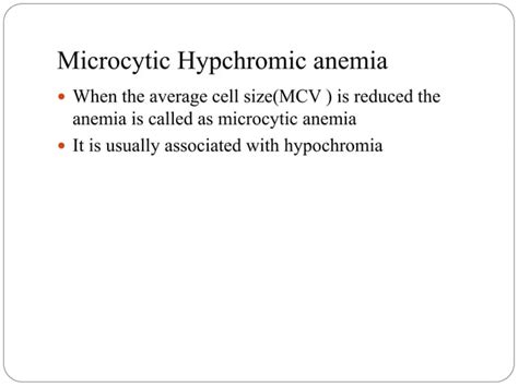 Microcytic Hypochromic Anemia Ppt