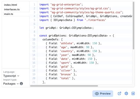 React Grid: AG Grid Packages | AG Grid