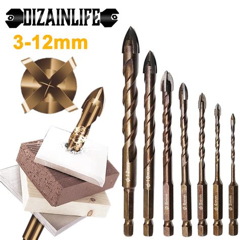 DIZAINLIFE Mata Bor HSS Twist Drill Bit 3 12mm 7 PCS DI 106 Bronze