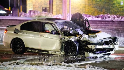 Drivers Car Catches Fire After Running Red Light Crashing Into