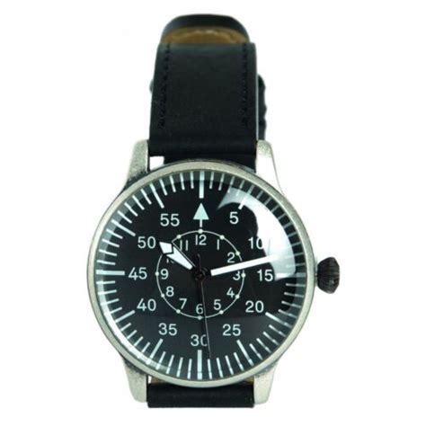 FLIEGERUHR RETRO MIL TEC BLACK DIAL Armee Uhr Pilotenuhr Luftwaffe