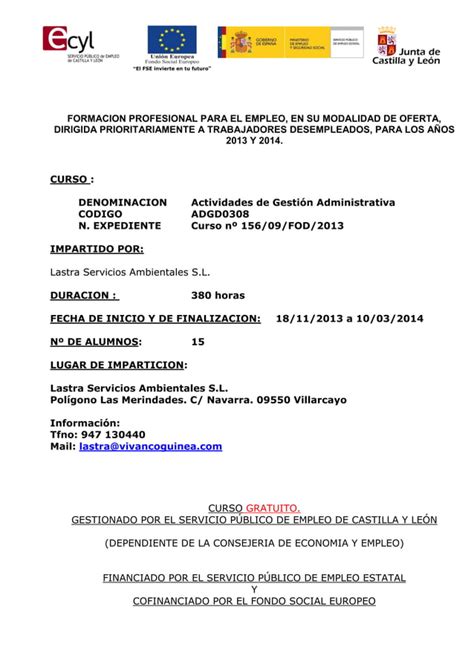 Curso Ecyl Actividades De Gesti N Administrativa Pdf