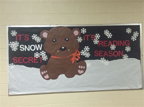 Library Winter Bulletin Board Elementary School Library Elementary