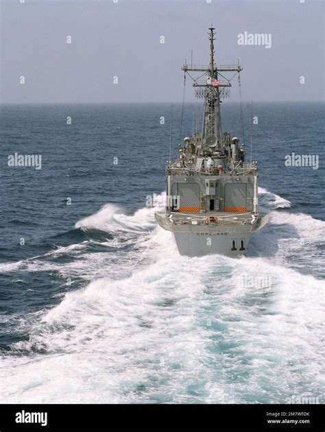 Aerial Stern View Of The Guided Missile Frigate Copeland Ffg