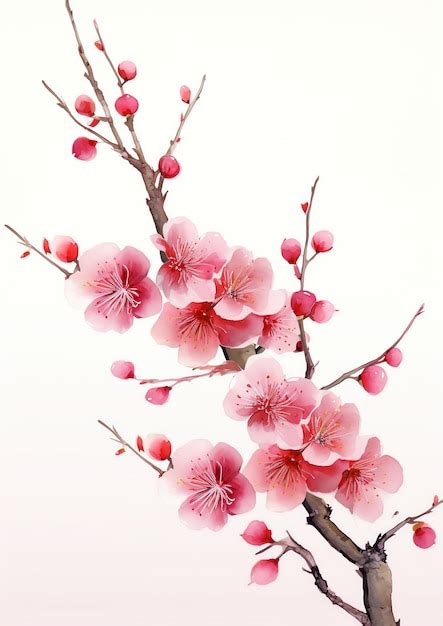 Premium AI Image | Plum Blossoms Chinese new year pattern