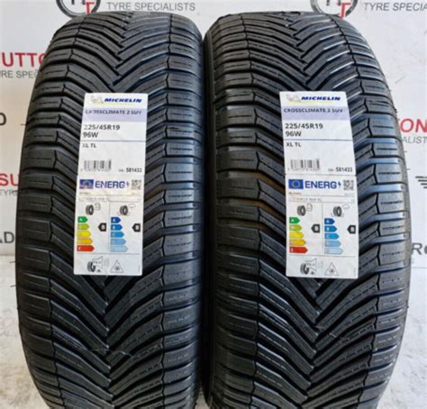 2 X 225 45 19 Michelin Crossclimate Suv 22545r19 96w Xl Tl Tyres Free