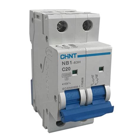 Nb1 63h 2p C63 Aptomat Chint Mcb 2 Pha 63a 10ka Db