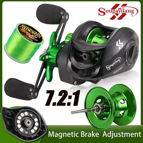 Sougayilang Baitcasting Fishing Reel 7 2 1 Gear Ratio High Strength