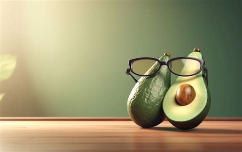 Premium Ai Image Avocado And Glasses On A Table