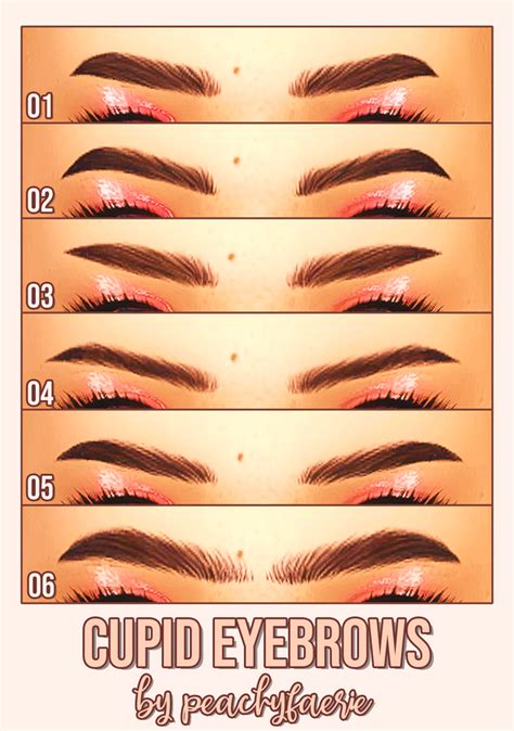 Cupid Eyebrows Set Peachyfaerie On Patreon Sims Cc Eyes The