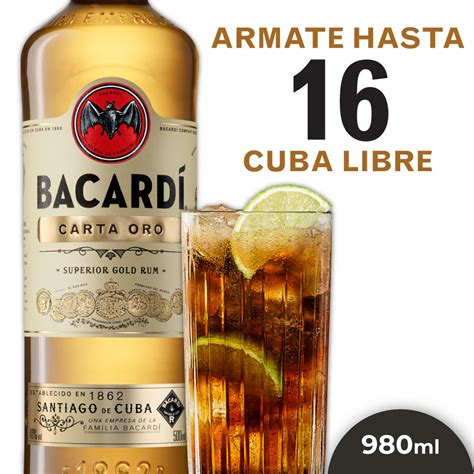 Cheersapp Bacardí Carta Oro 40 980ml