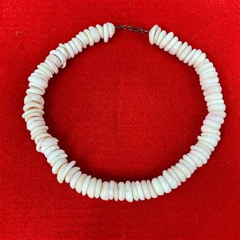 Huge Puka Shell Bead Necklace Vintage Hawaiiana Hawaiian Etsy