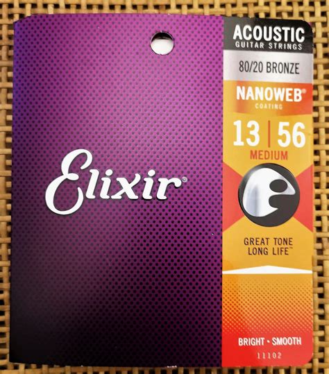 Elixir Acoustic Guitar Bronze Nanoweb String Set Casa Da Guitarra