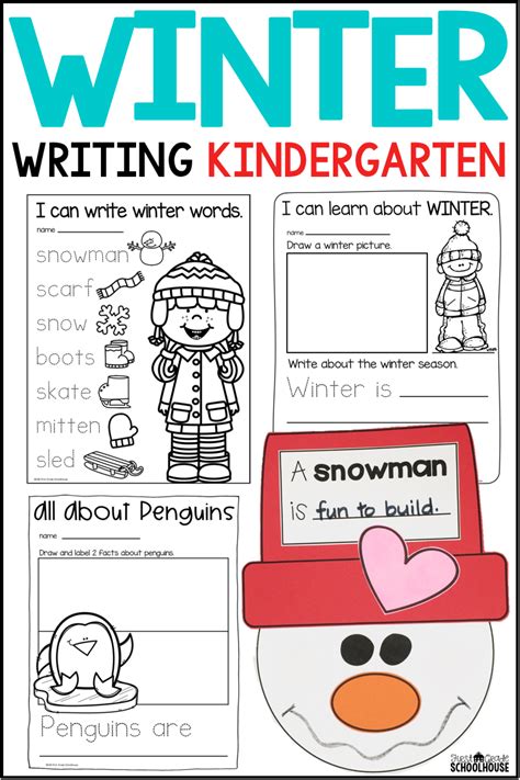 Winter Writing Prompts & Activities Kindergarten - Snowman Craft ...