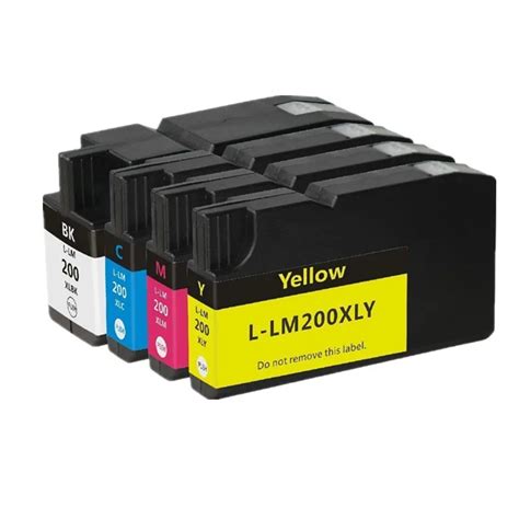 4PK Ink Cartridges Replacement For Lexmark 200XL Cartridge Black Color ...
