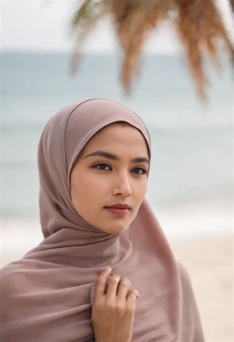 Photo Taken By Leica Series Camera Malay Woman Wearing Hijab Bathing In The River Naked