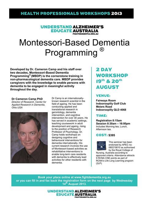 Montessori Based Dementia Programming Alzheimer S Australia