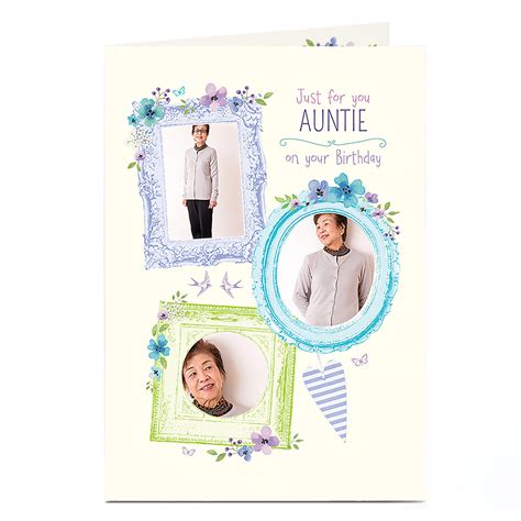 Buy Photo Birthday Card Auntie Flower Frames For Gbp 179 Card Factory Uk